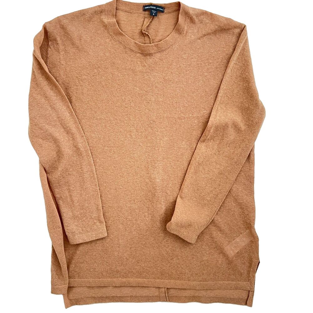 James Perse Womens Sweater 0 XS cotton linen lightweight